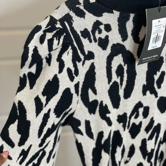 Leopard Print Sweater Dress - Picture 5 of 8